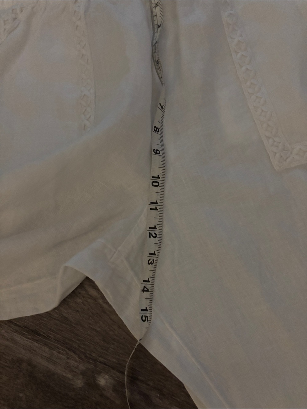 Joie White Wide-Leg Linen Pants with Crochet Trim - Picture 9 of 10